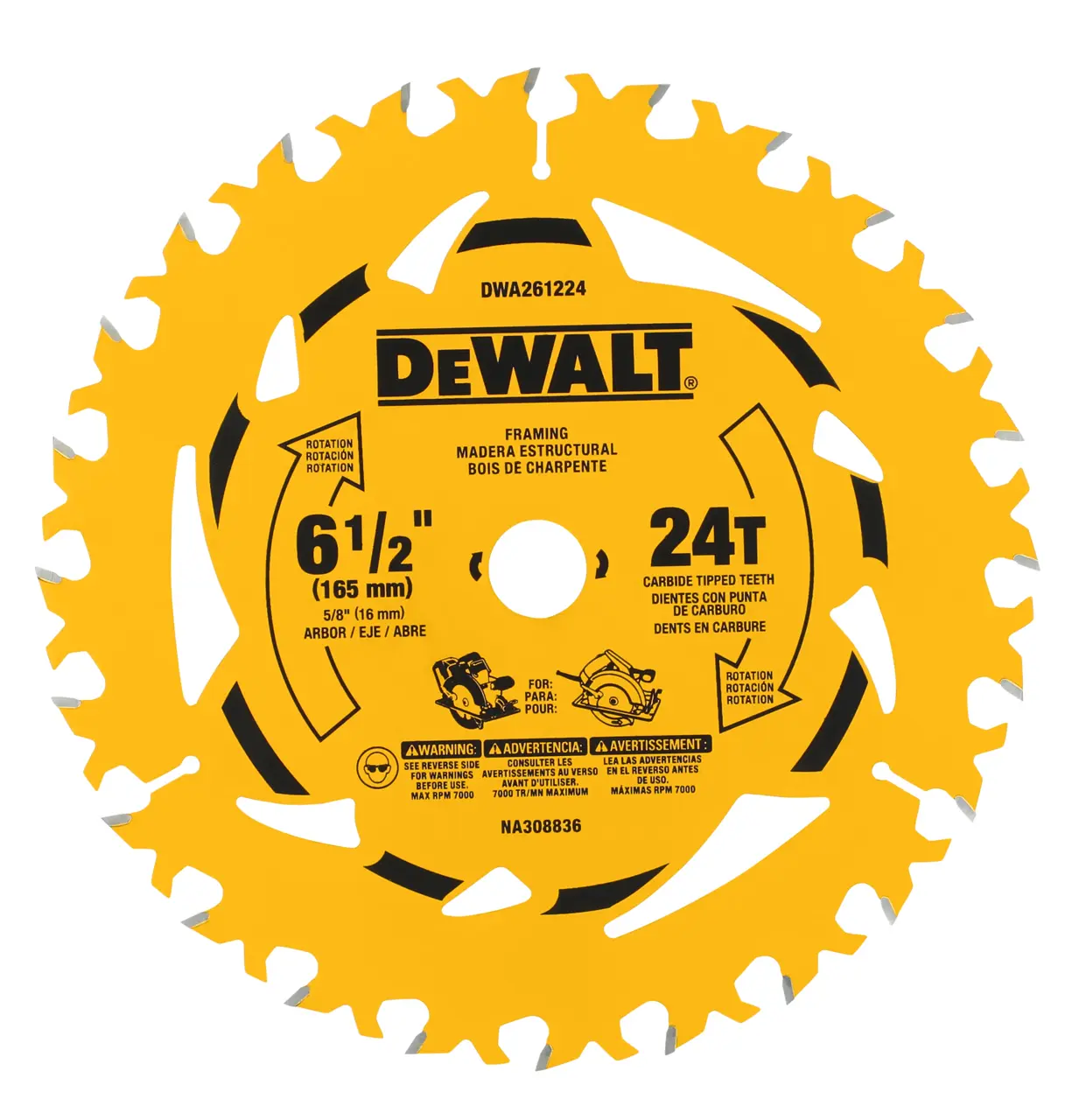 6-1/2-IN. 24T Circular Saw Blade
