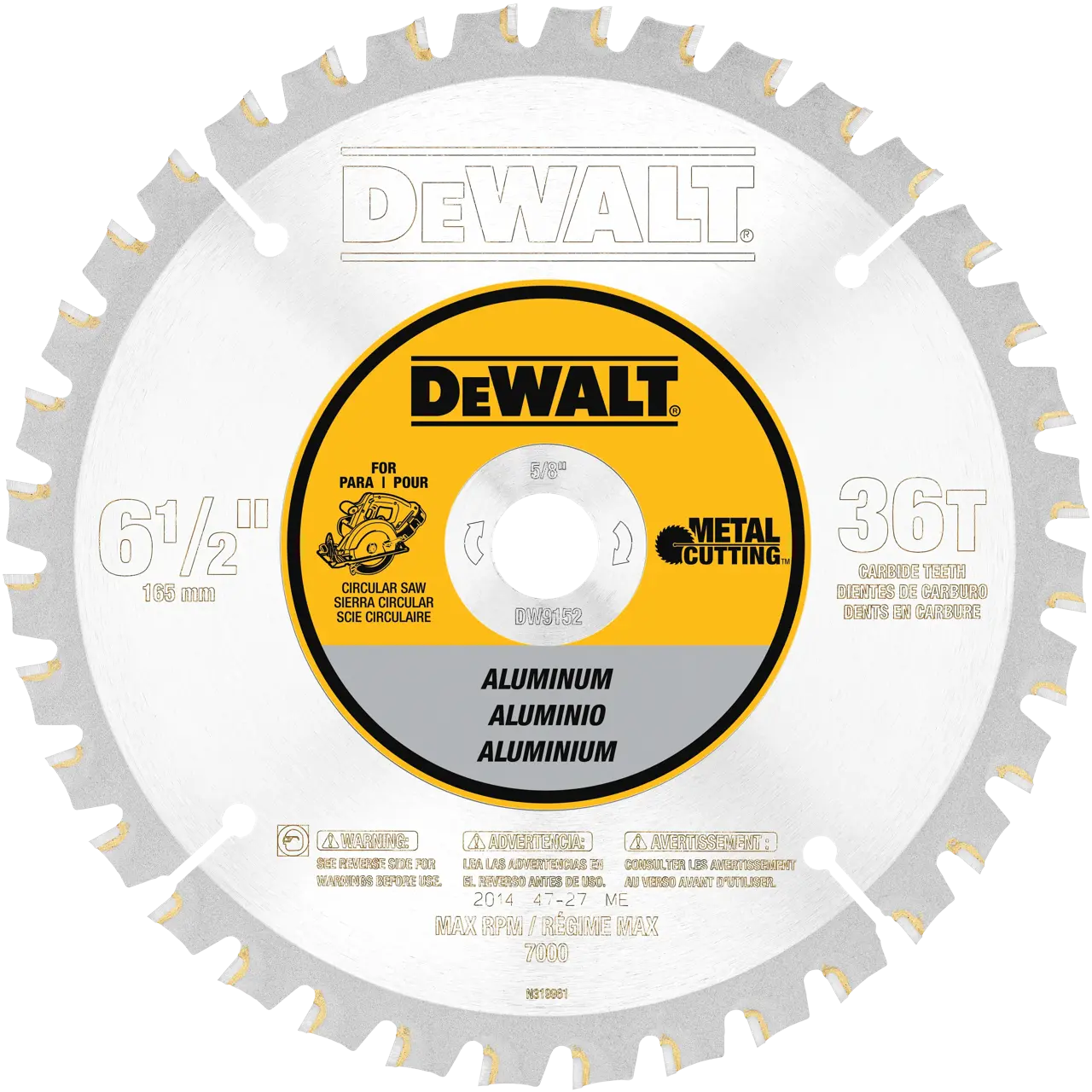 6-1/2-IN. 36T Metal Cutting Circular Saw Blade (165mm)