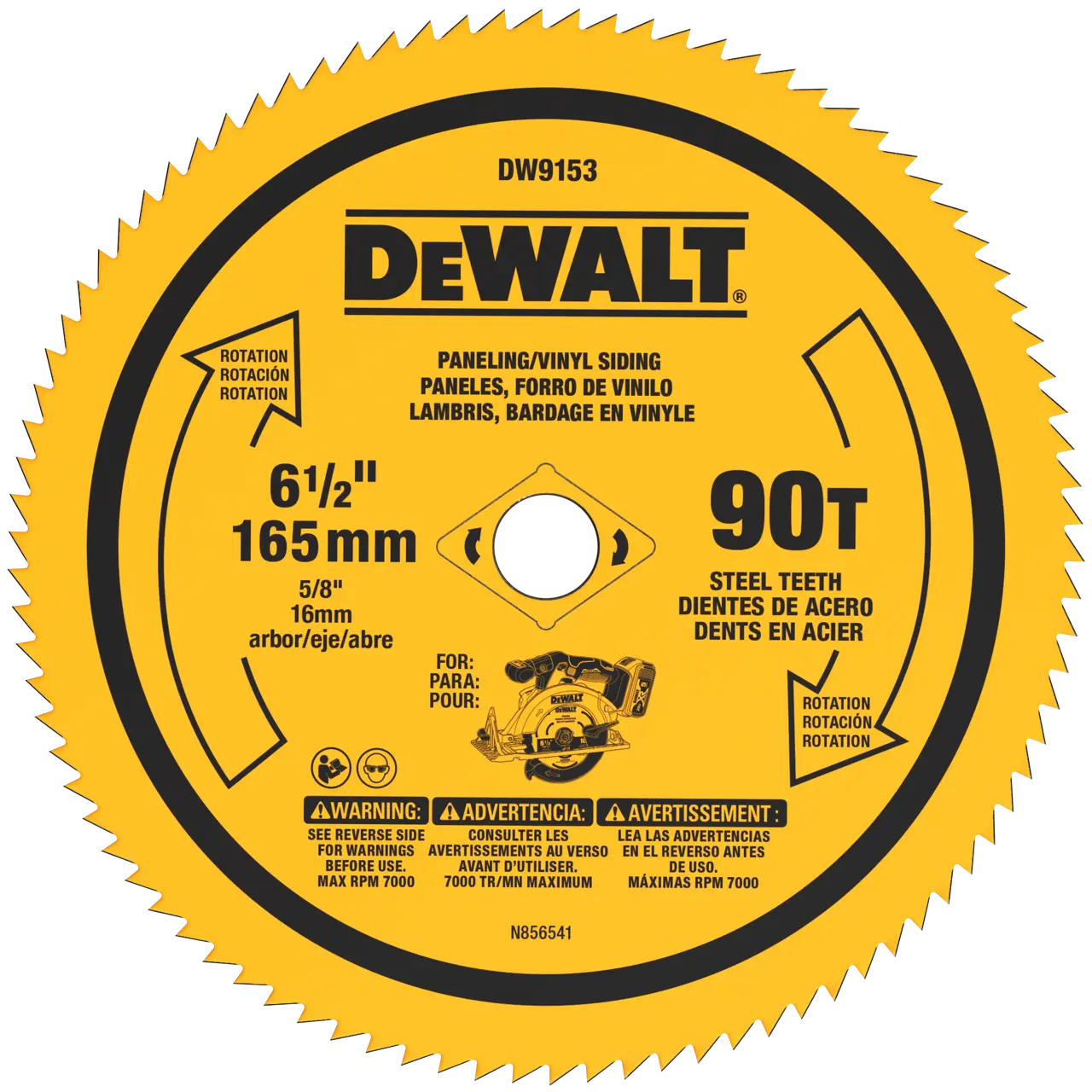 6-1/2-IN. 90T Steel Saw Blade for Vinyl/Paneling