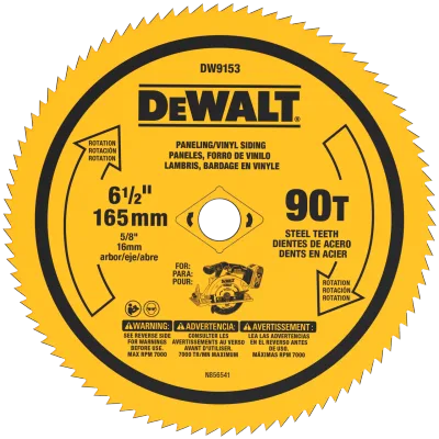6-1/2-IN. 90T Steel Saw Blade for Vinyl/Paneling