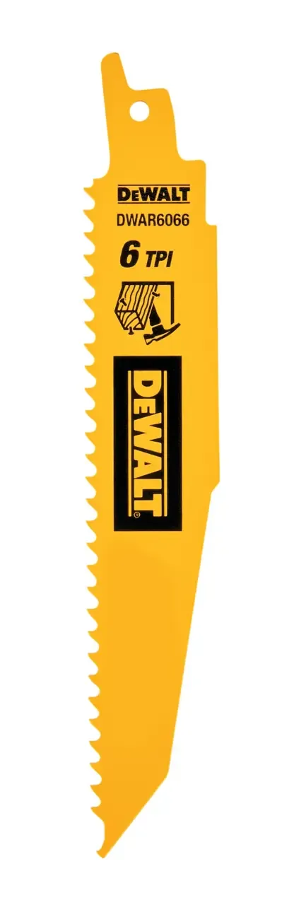 6-IN. 6 TPI metal cutting BI-metal reciprocating saw blades (5 pack)