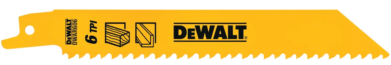 6-IN. 6 Tpi Straight Back Bi-Metal Reciprocating Saw Blade (5 Pk)
