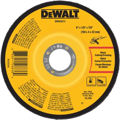6-IN. X 1/8-IN. X 7/8-IN. T27 Metal Pipeline Grinding Wheel