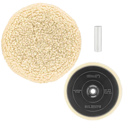 6-IN. X 5/8-IN.-11 Hook & Loop Backing Pad with Cotton Polishing Buff