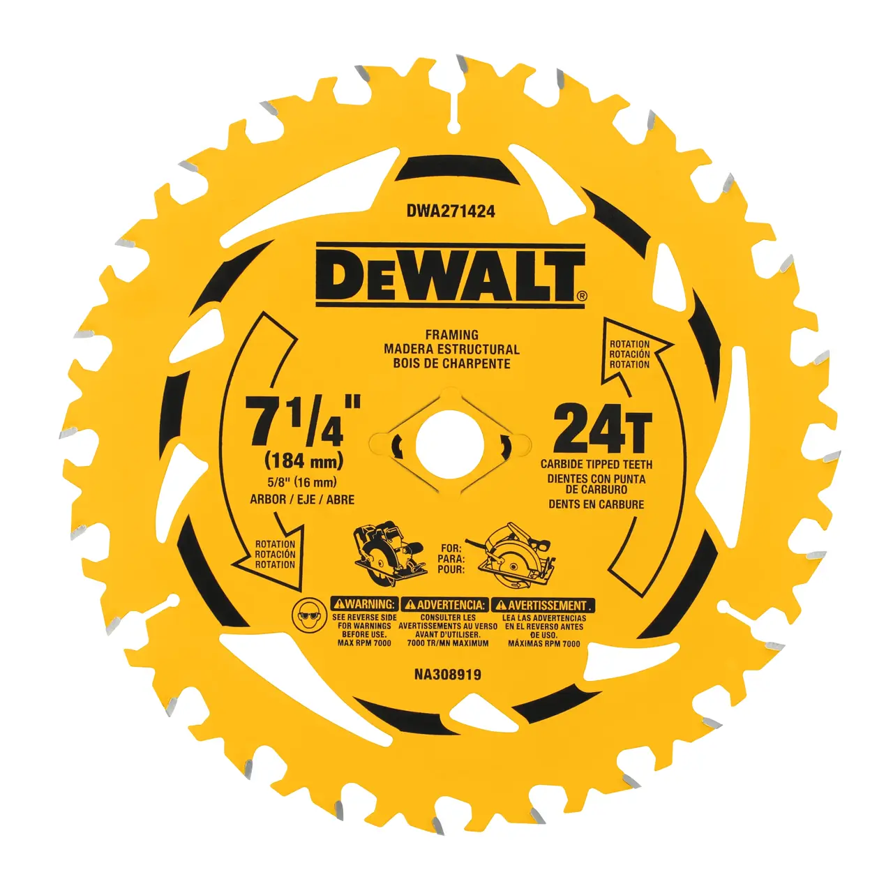 7-1/4-IN. 24T circular saw blade (10-Pack)