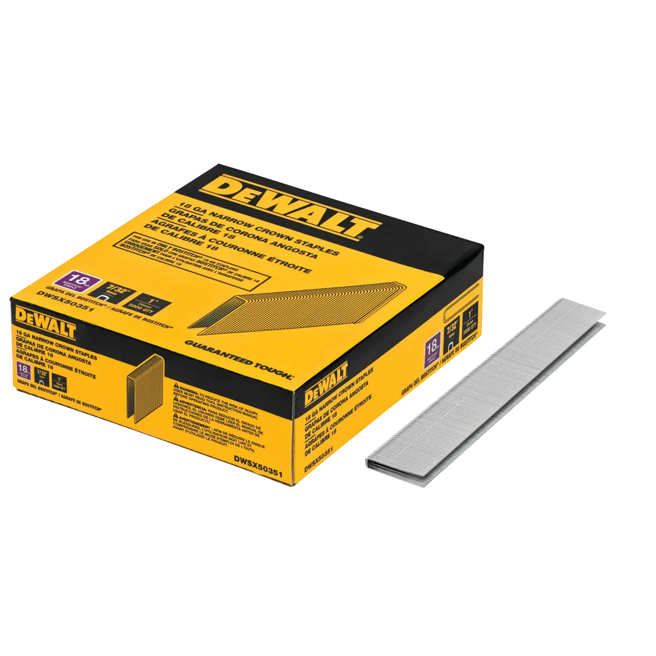 7/32-IN. Crown, 1-IN. Sx Finish Staple (18 Gauge) (5,000 Pk)