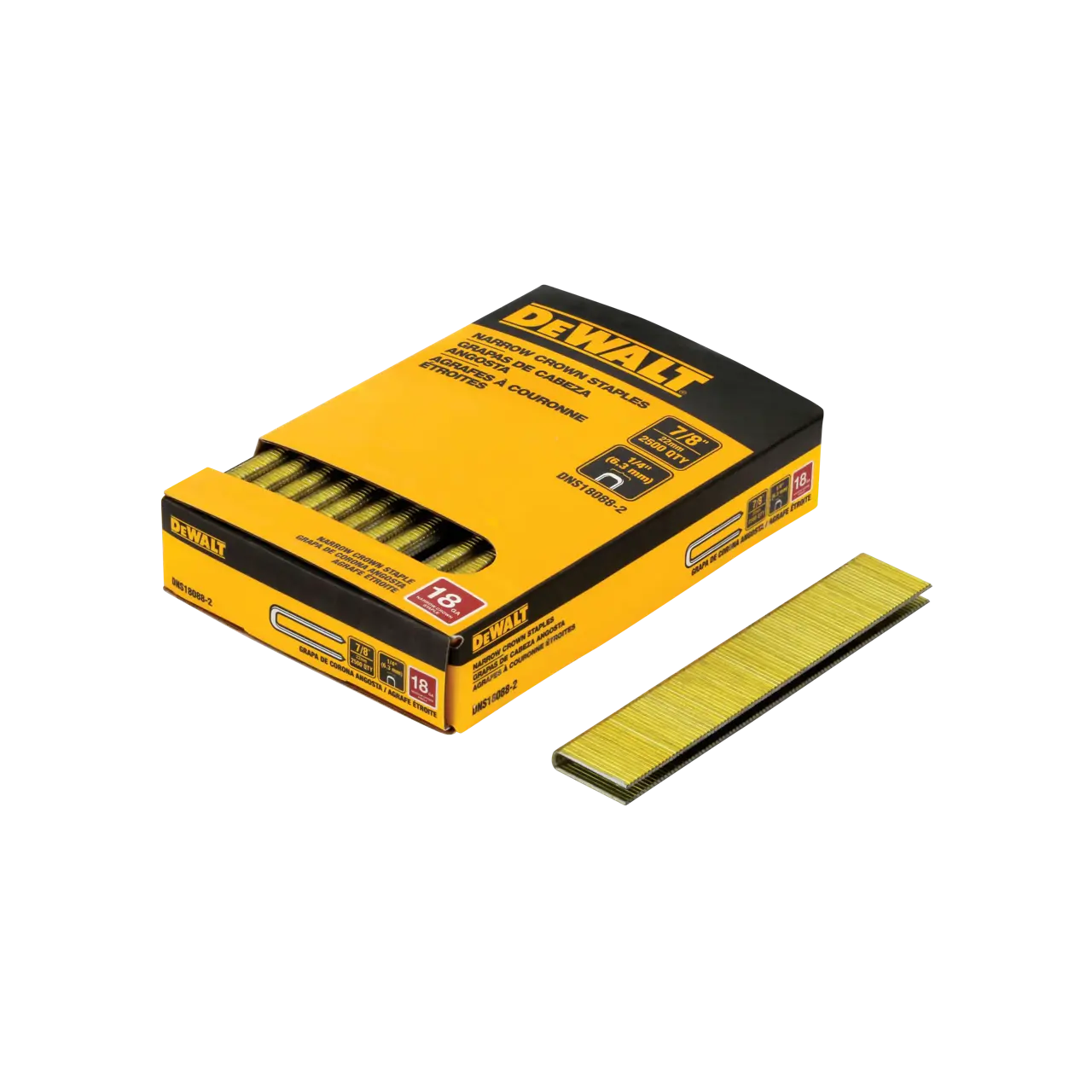 7/8-IN. 18 gauge 1/4-IN. Crown staples (2500-Pack)