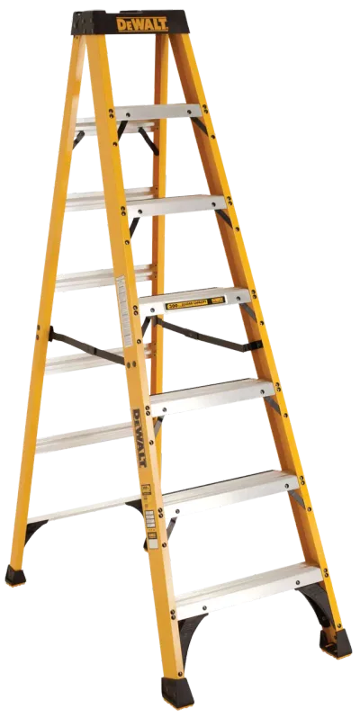 7' fiberglass stepladder 300 lbs load capacity
