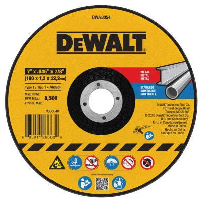 7-IN. X .045-IN. X 7/8-IN. T1 Cut-Off Wheel for Metal