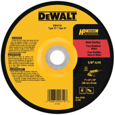 7-IN. X 1/4-IN. X 7/8-IN. High Performance Metal Grinding Wheel