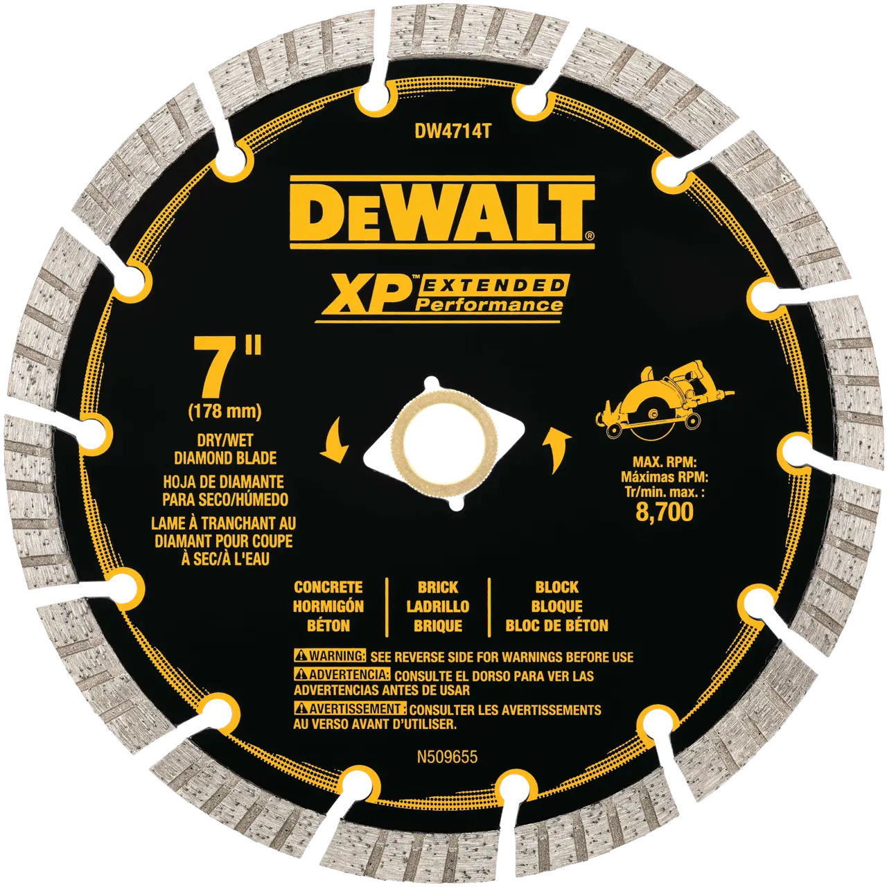 7-IN. XP™ turbo segmented diamond blade