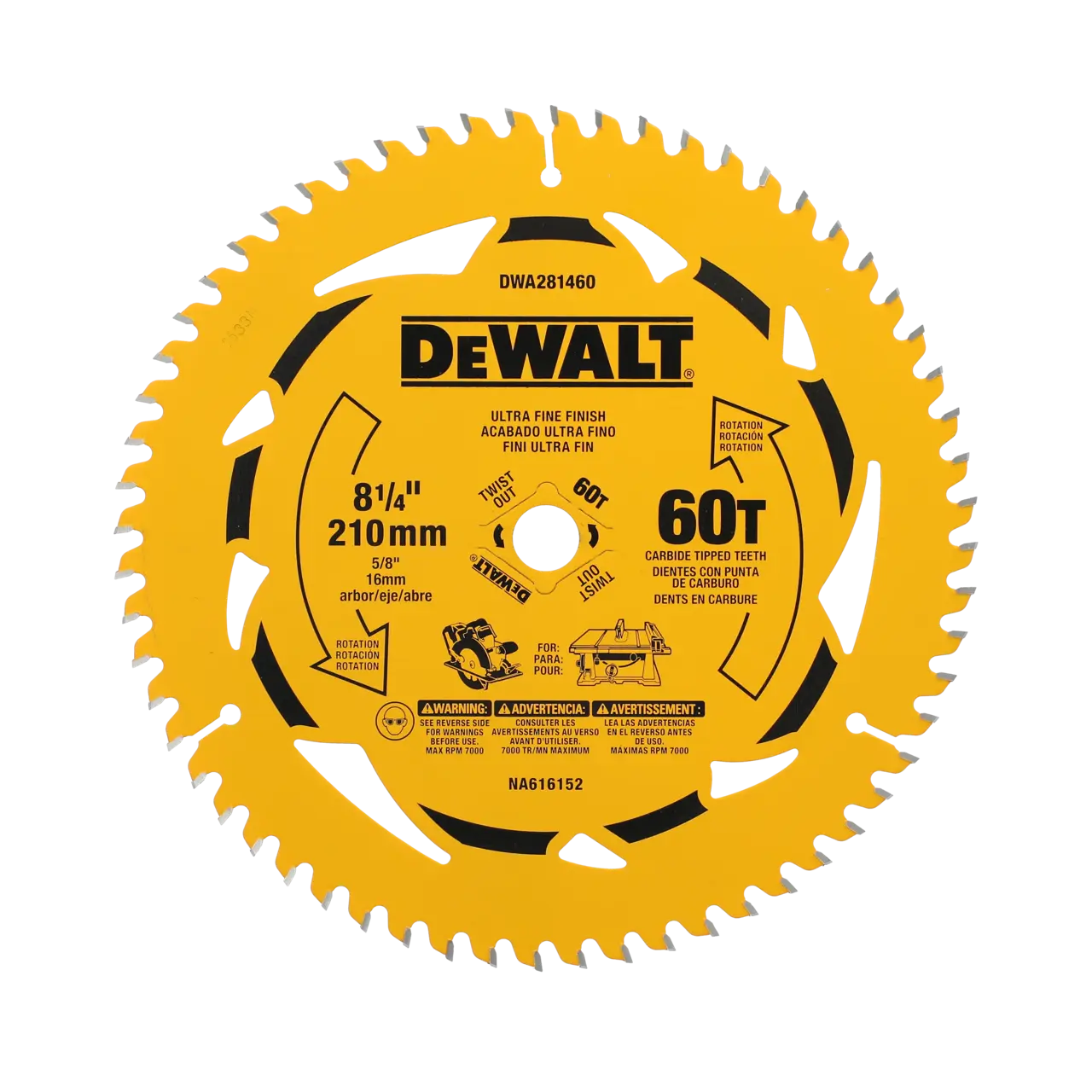 8-1/4" 60T Circular Saw Blade