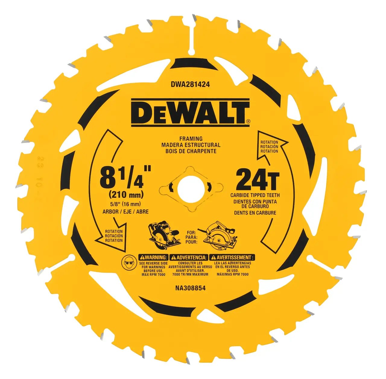 8-1/4-IN. (210mm) 24 Tooth Circular Saw Blade