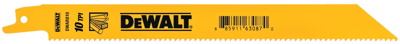 8-IN. 10 TPI BI-metal reciprocating saw blades (5 pk)