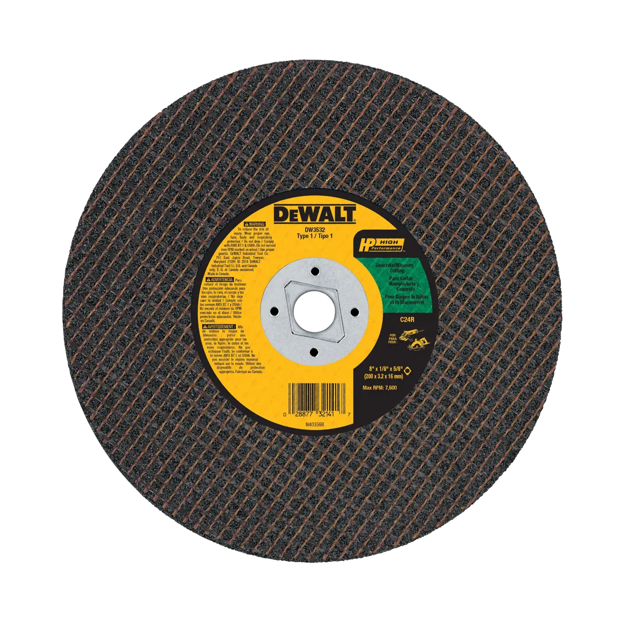 8-IN. X 1/8-IN. X 5/8-IN. - Diamond Drive Masonry Cutting Wheel