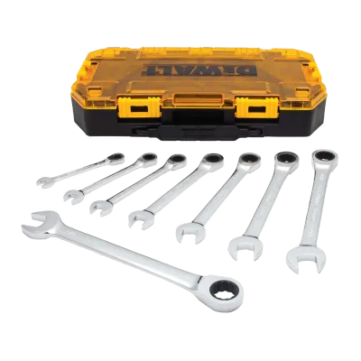 8 Piece Full Polish Ratcheting Combination Wrench Set