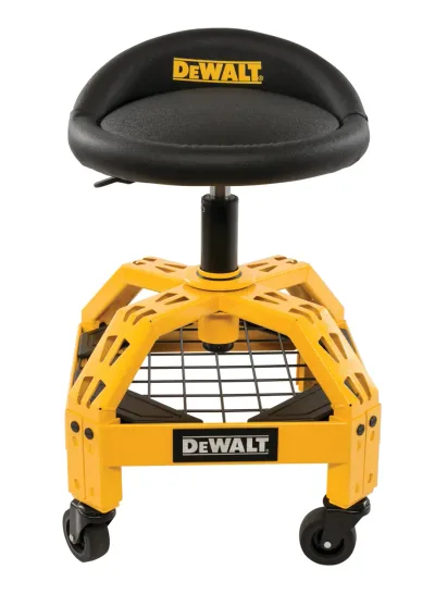 Adjustable shop stool with casters