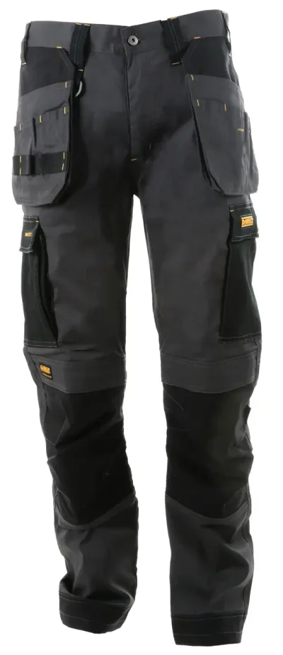 Barstow Men'S Pro-Stretch, Holster Pocket, Slim Fit Work Pants, Grey/Black