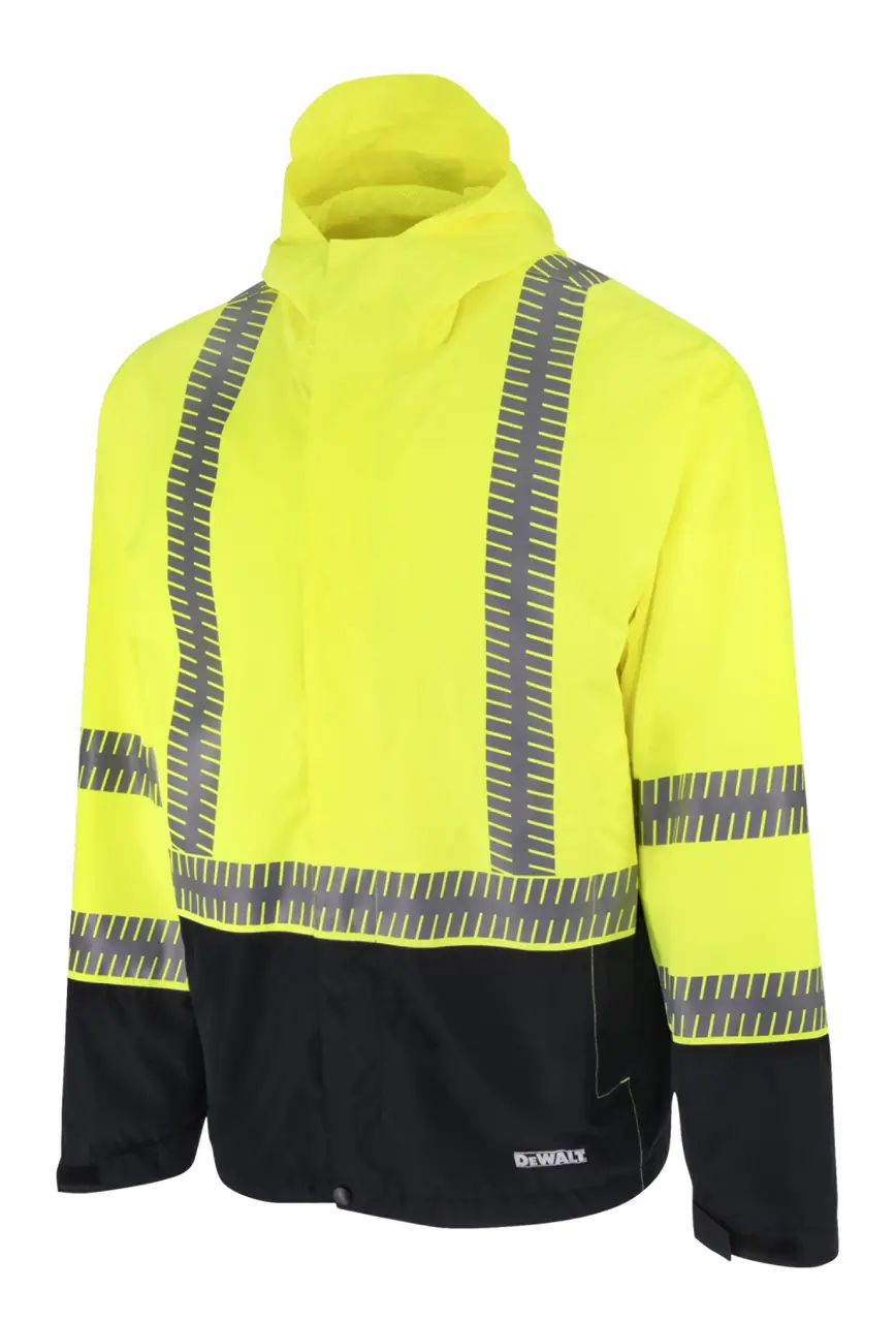 Class 3 Ripstop Wind and Rain Jacket - Hi-Vis Green - Size 3X