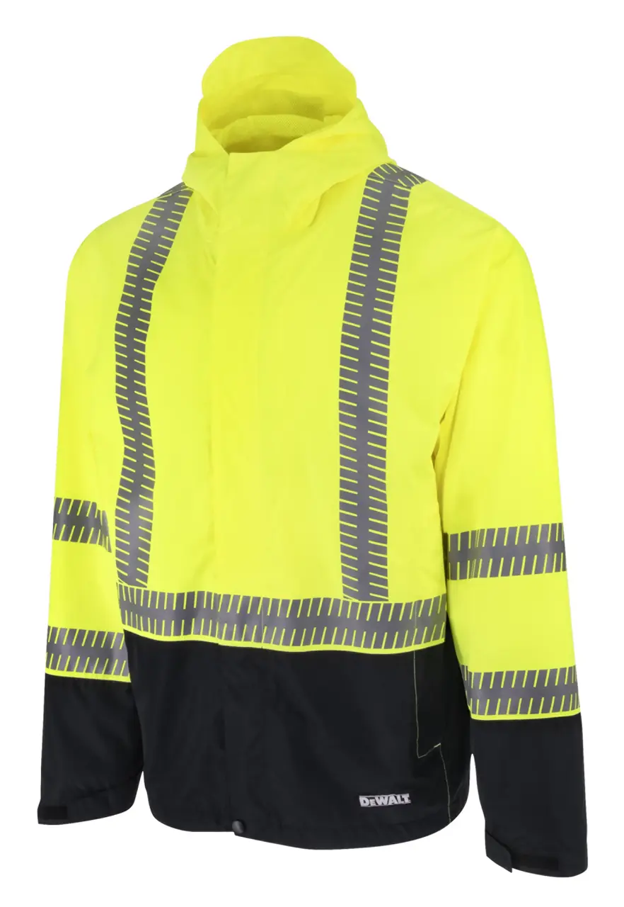 Class 3 Ripstop Wind and Rain Jacket - Hi-Vis Green - Size L