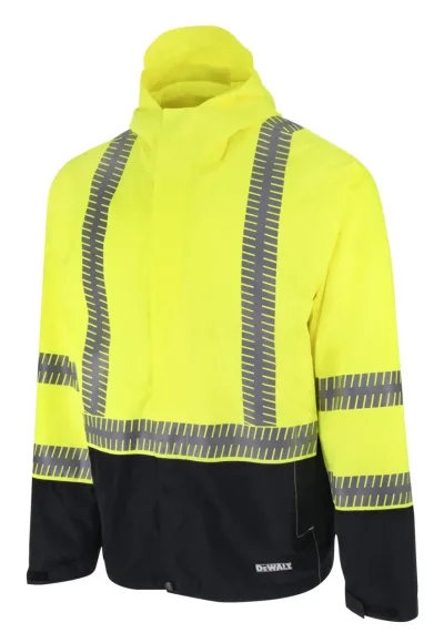 Class 3 Ripstop Wind and Rain Jacket - Hi-Vis Green - Size L