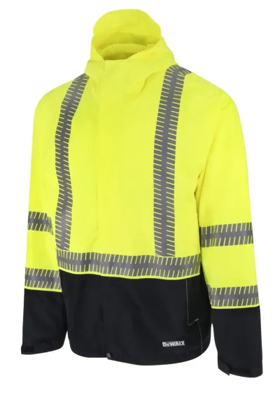 Class 3 Ripstop Wind and Rain Jacket - Hi-Vis Green - Size M