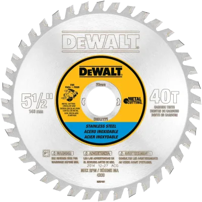 DEWALT® 5-1/2-IN. Stainless Steel Metal Cutting 20mm Arbor (30 Tooth)