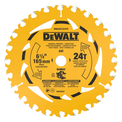 DEWALT 6-1/2 in. 24T General Purpose Track Saw Blade