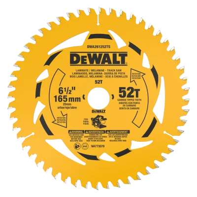 DEWALT 6-1/2 in. 52T Laminate and Melamine Track Saw Blade