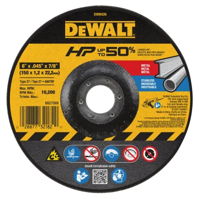 DEWALT® HP™ 6-IN. x 0.045-IN. x 7/8-IN. T27 Cutting Wheel