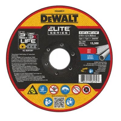 ELITE SERIES™ 4-1/2-IN. X .045-IN. X 7/8-IN. T1 Ceramic Cut-Off Wheel