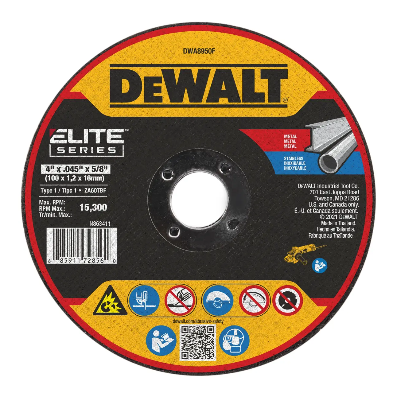 ELITE SERIES™ 4-IN. X .045-IN. X 5/8-IN. T1 ceramic cut-off wheel
