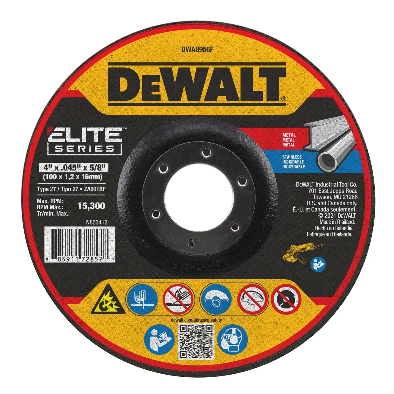 ELITE SERIES™ 4-IN. X .045-IN. X 5/8-IN. T27 ceramic cut-off wheel