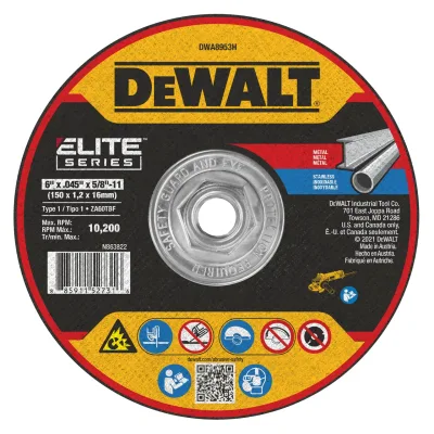 ELITE SERIES™ 6-IN. X .045-IN. X 5/8-IN.-11 T1 ceramic cut-off wheel