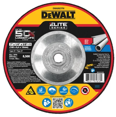 ELITE SERIES™ 7-IN. X 1/4-IN. X 5/8-IN.-11 T27 Ceramic Grinding Wheel