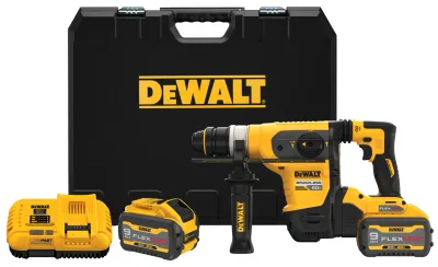 FLEXVOLT 60V MAX* 1-1/4-IN. (32mm) Brushless Cordless SDS PLUS Rotary Hammer with (2) 9.0 Ah Batteries and Charger