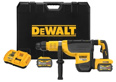 FLEXVOLT 60V MAX* 2-IN. (50mm) Brushless Cordless SDS MAX* Combination Rotary Hammer with (2) 9.0 Ah Batteries and Charger