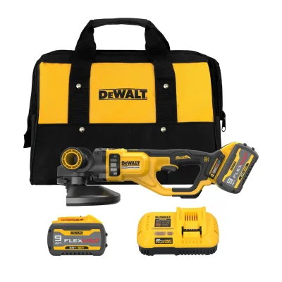 FLEXVOLT 60V MAX* 7-IN. - 9-IN. (178mm - 230mm) Cordless Large Angle Grinder with (2) 9.0 Ah Batteries and Charger