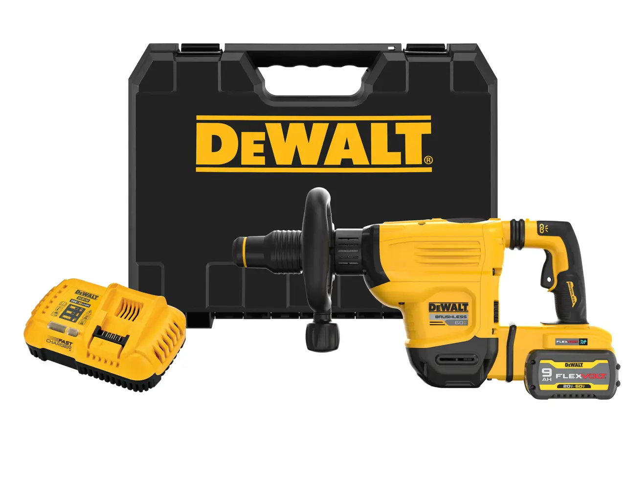 FLEXVOLT 60V MAX* Cordless 15 LB. 3/4-IN. (19mm) SDS MAX* Chipping Hammer with (1) 9.0 Ah Battery and Charger