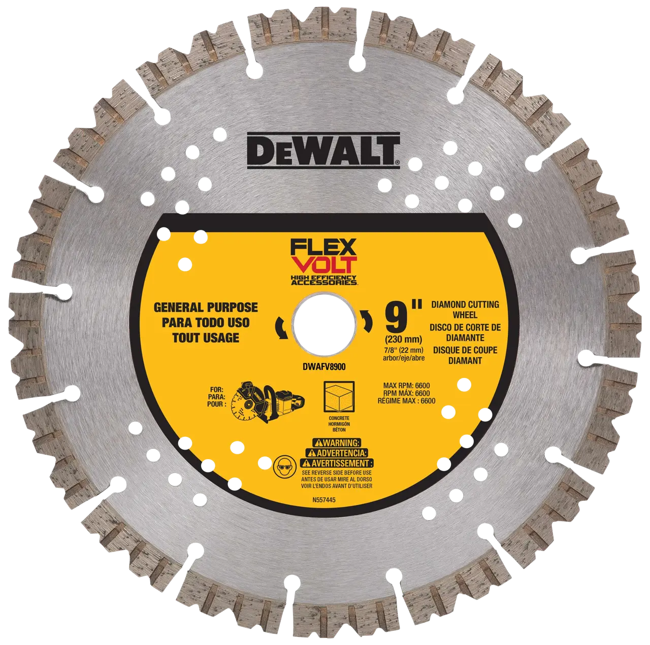 Flexvolt diamond cutting wheel