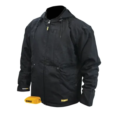 DEWALT Heavy duty black heated work jacket (jacket only) DCHJ076ABB-2X