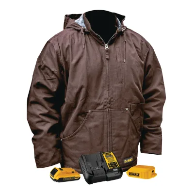 DEWALT Heavy duty tobacco heated work jacket kit DCHJ076ATD1-3X