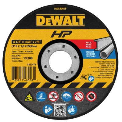 Hp 4-1/2-IN. X .040-IN. X 7/8-IN. T1 Cut-Off Wheel for Metal & Stainless