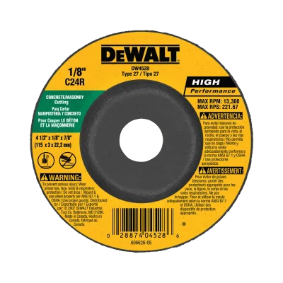 Hp 4-1/2-IN. X 1/8-IN. X 7/8-IN. T27 Silicon Carbide Grinding Wheel for Concrete & Masonry