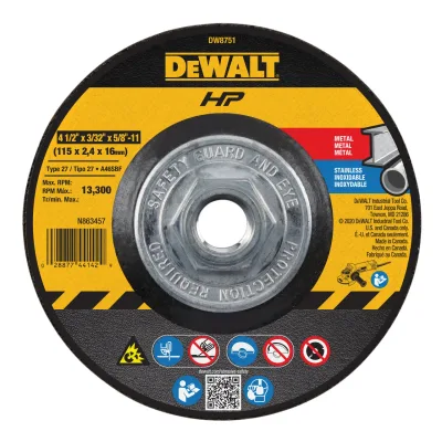 HP 4-1/2-IN. X 3/32-IN. X 5/8-IN.-11 T27 cutting & notching wheel