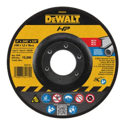 Hp 4-IN. X 0.045-IN. X 5/8-IN. T27 Cutting Wheel