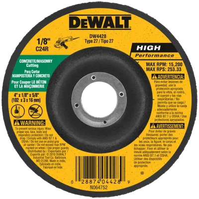 HP 4-IN. X 1/8-IN. X 5/8-IN. T27 Silicon Carbide Grinding Wheel for Concrete & Masonry