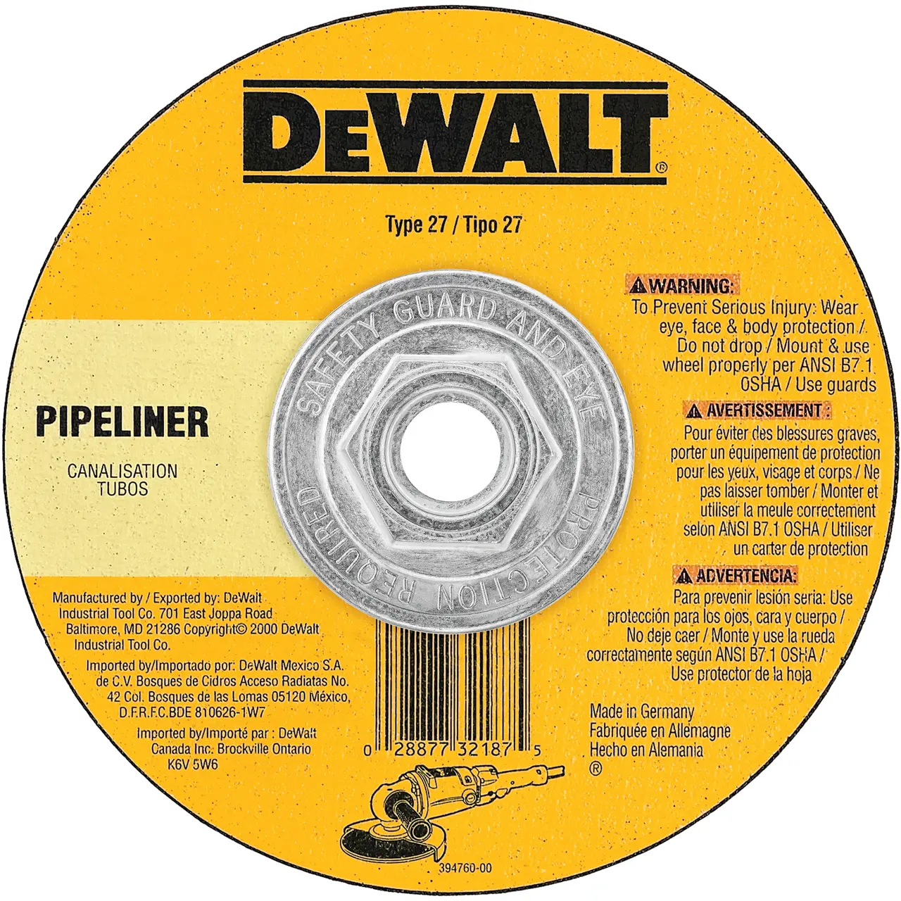 Hp 5-IN. X 1/8-IN. X 5/8-IN.-11 Metal Pipeline Grinding Wheel