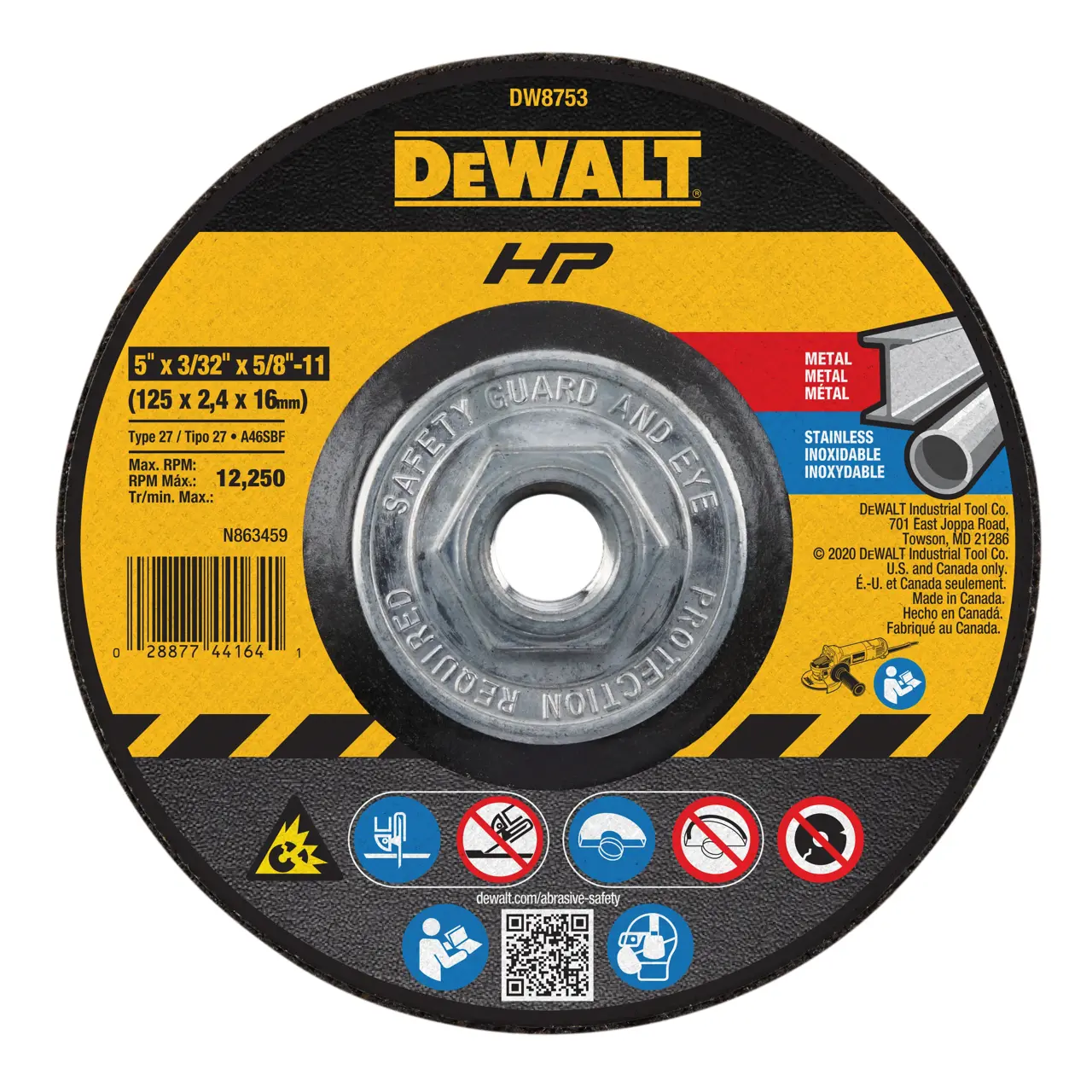 Hp 5-IN. X 3/32-IN. X 5/8-IN.-11 T27 Cutting & Notching Wheel