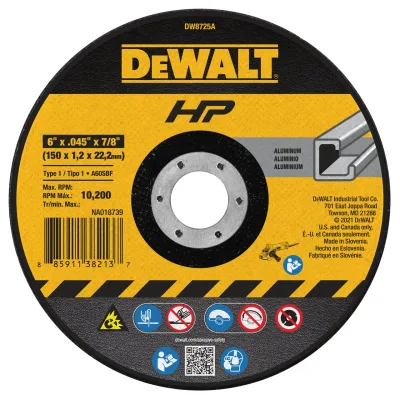 Hp 6-IN. X .045-IN. X 7/8-IN. T1 Aluminum Cut-Off Wheel